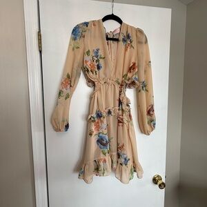 Elegant Floral Long Sleeve Dress